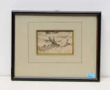 zugeschrieben Landschaft by Henri Harpignies, 1912, ink, sold Dec 2022