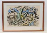 La partie de campagne by Fernand Léger, 1952, color lithograph, sold Dec 2022