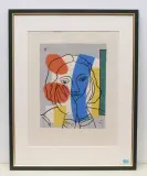Frauenportrait by Fernand Léger, color screenprint, sold Dec 2022