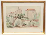 Ansicht einer Kirche by André Lhote, 1921, watercolor, offered Dec 2022