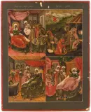 Russisch, 19.Jh by Kleine Mehrfelderikone, tempera, sold Dec 2022