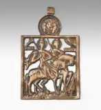 Russisch, 17.Jh by Hll. Boris und Gleb Metallikone, bronze, offered Dec 2022