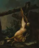 Jagdstillleben by Johann Jakob Schalch, oil on canvas, sold Dec 2022