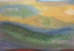 L'Uble au rayon doré by Alexandre Perrier, oil on canvas, offered Dec 2022