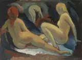 Les trois grâces, 1941 by Gustave Buchet, oil on board, offered Dec 2022