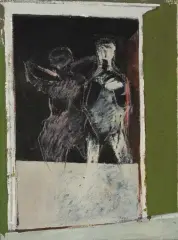 Le Bordel", um 1930 by Coghuf, oil on canvas, sold Dec 2022