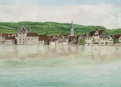 Steckborn vom See aus", 1948 by Adolf Dietrich, oil on panel, sold Dec 2022
