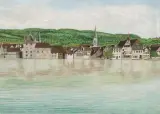 Steckborn vom See aus", 1948 by Adolf Dietrich, oil on panel, sold Dec 2022