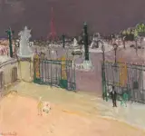 Paris, Place de la Concorde by Henri Schmid, oil on canvas, sold Dec 2022