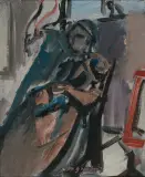 Bildnis der Mutter (Skizze)", um 1941 by Max Gubler, oil on canvas, sold Dec 2022