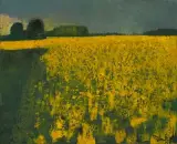 Blühender Raps, 2006 by Walter Mafli, oil on canvas, sold Dec 2022