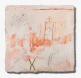 Reliquia muro casa Patocchi", 1984, aus der Werkreihe "Antiche Presenze by Pierre Casè, mixed media, offered Dec 2022