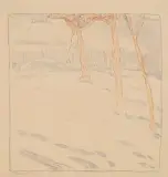 Winterlandschaft mit vier Bäumen by Cuno Amiet, 1912, color lithograph, offered Dec 2022