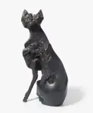 Streunende Katze by Nag Arnoldi, bronze, sold Dec 2022