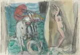 Heiliger George by Maurice Barraud, watercolor, offered Dec 2022