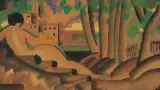 Landschaft by Gustave Buchet, 1950, watercolor, sold Dec 2022