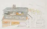 Chalet by Alois Carigiet, 1972, watercolor, offered Dec 2022