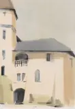 Château de Villa by Gérard de Palézieux, watercolor, sold Dec 2022
