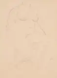 Nu assis de face by Félix Vallotton, pencil, sold Dec 2022