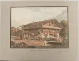 Vallée de Lauterbrunne" / "Maison de paysan près d'Unterseen by Lauterbrunnen und Unterseen, aquatint, offered Dec 2022