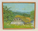 Bauernhaus in Wiedlisbach by Ernst Alfred Bohner, oil on canvas, offered Dec 2022