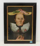 Maria Buchmann, Köchin im Pfarrhaus zu Hohenrain (Luzern)", 1813 by Johann Joseph Achermann, oil on panel, sold Dec 2022