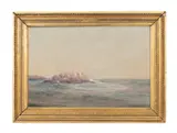 Rocky Coastal Scene" early 20th century by J Warren Sheppard, oil on canvas, sold Jun 2023