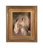 Portrait of Mother and Daughter. by Benjamin Franklin Reinhart, 1862, oil on canvas, sold Jun 2023