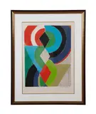 Composition by Sonia Delaunay, 1971, lithograph on paper, sold Jun 2023