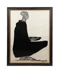 Suppliment by Ben Smith, 1968, woodblock on paper, sold Jun 2023