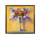 Still Life of Flowers by Steve Lyall Penley, acrylic on canvas, sold Jun 2023