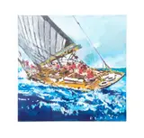 Sailboat by Steve Lyall Penley, acrylic on canvas, sold Jun 2023