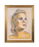 Grace Kelly by Steve Lyall Penley, acrylic on canvas, sold Jun 2023