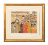Le Magasin de Nouveautes" (The Fancy Goods Store) by Alexandre Lunois, 1902, lithograph on paper, sold Jun 2023