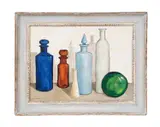 Still Life of Bottles by Keith Ingermann, 1958, oil on Masonite, sold Jun 2023