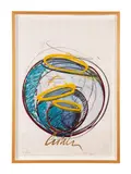 Painted Baskets by Dale Chihuly, 2004, mixed media color lithograph, sold Jun 2023