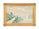 untitled by Edmund Darch Lewis, circa 1900, watercolor and gouache on stock, sold Aug 2023