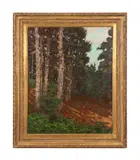 In The Pines" (Afternoon by Ben Foster, oil on canvas, sold Aug 2023