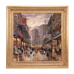 Street Scene by Robert Lebron, 1996, oil on canvas, sold Aug 2023