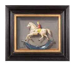 Off to the Races by Robert Meredith, 2013, oil on canvas, sold Aug 2023