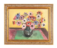 Floral Still Life" 20th century by Nell Choate Jones, oil on canvas, sold Aug 2023
