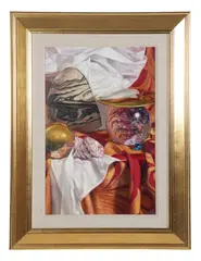 painting "The Planets by Judith Goldsmith, oil on canvas, sold Aug 2025