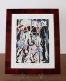 Abstract painting "Bouffant by Richard Derby Tucker, watercolor on paper, sold Aug 2025
