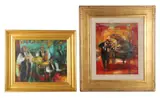 (2) paintings by Conchita Conigliano, oil on canvas, sold Aug 2025