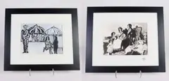 (2) Figural abstract paintings by Richard Derby Tucker, gouache on paper, sold Aug 2025
