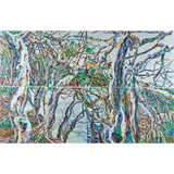 Ochos Rios: Land's End by Patricia Tobacco Forrester, 1981, watercolor on paper in four sheets, sold Sep 2022
