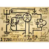 1 Tube Super-Hetro-Dame Reciever by Wally Hedrick, 1978, oil on canvas, sold Sep 2022