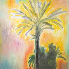Another Palm by Frederick S. Wight, 1983, oil on canvas, sold Sep 2022