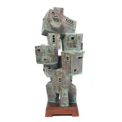 Watchtower by Jacques Schnier, 1963, bronze sculpture, sold Sep 2022