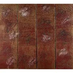 Untitled by Hunt Slonem, oil on canvas in four panels, sold Sep 2022